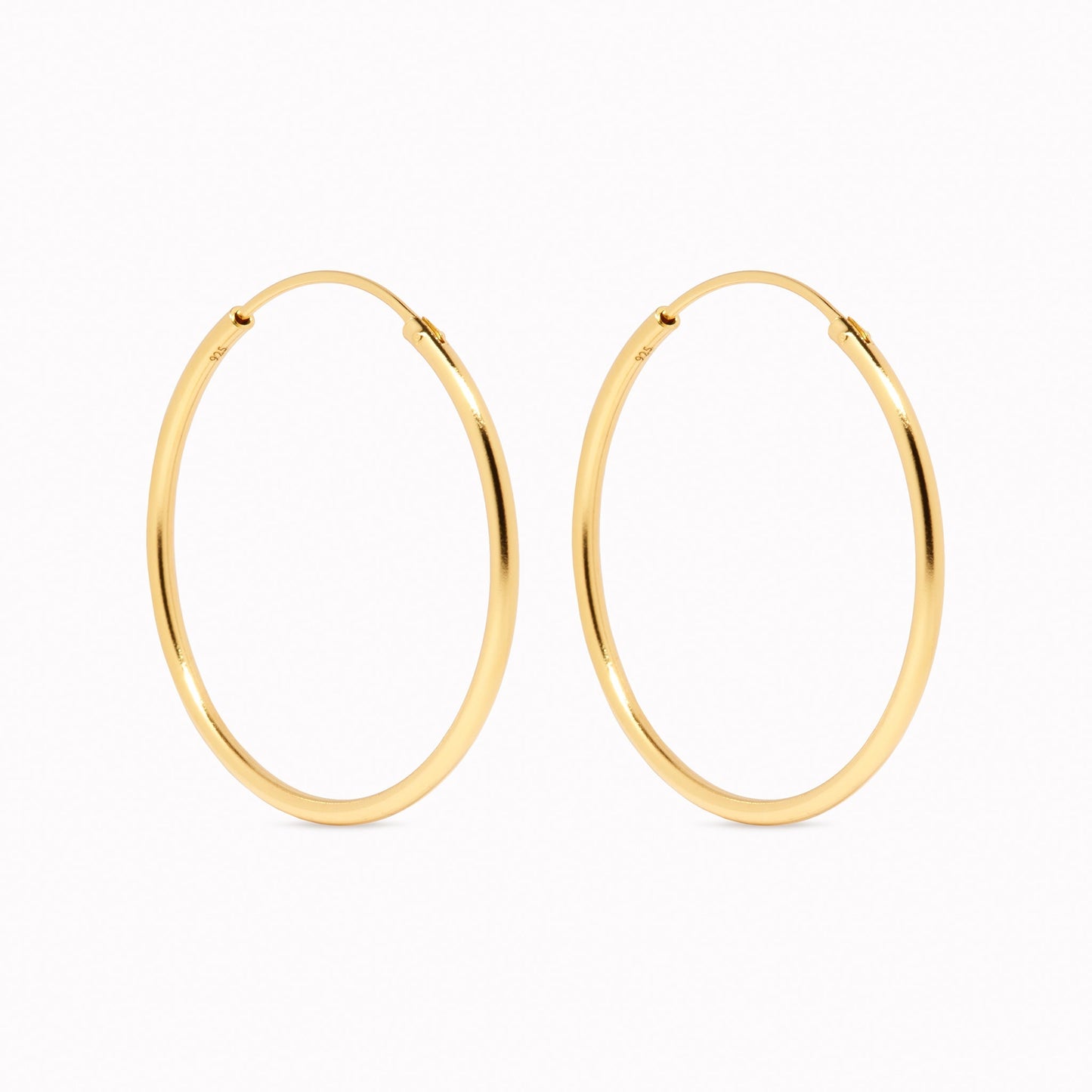 Gold Hoop Earrings 30mm - Rebecca