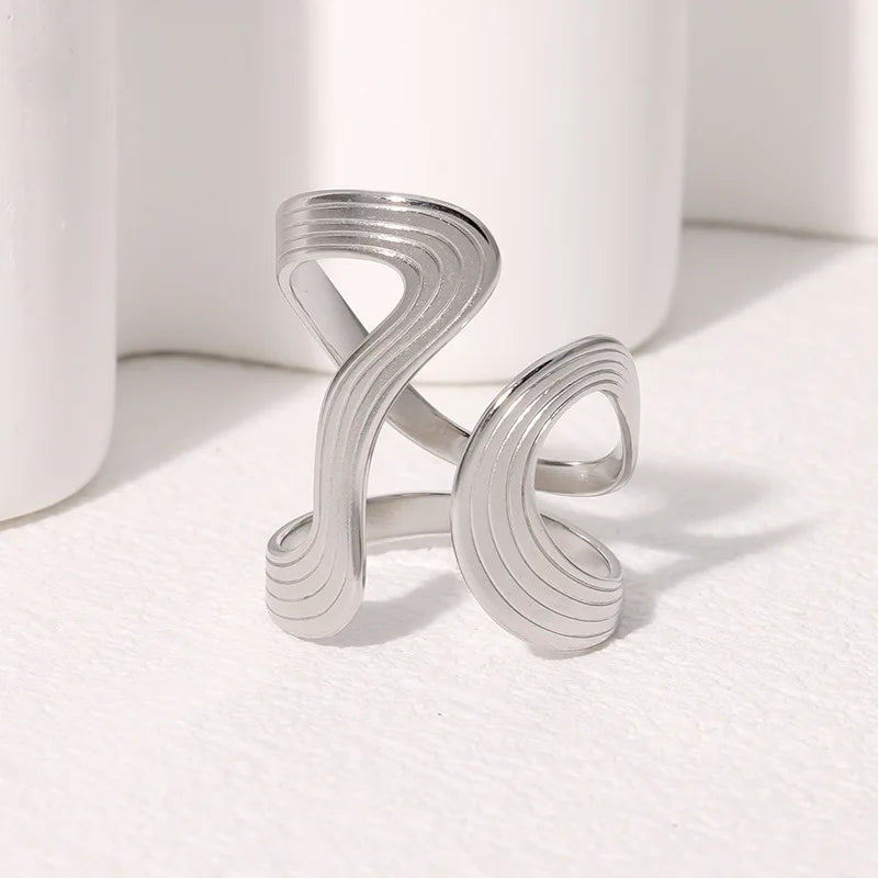 Bold Lines Open Ring