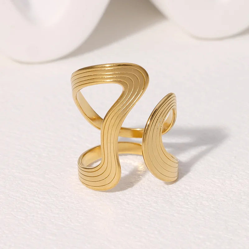 Bold Lines Open Ring