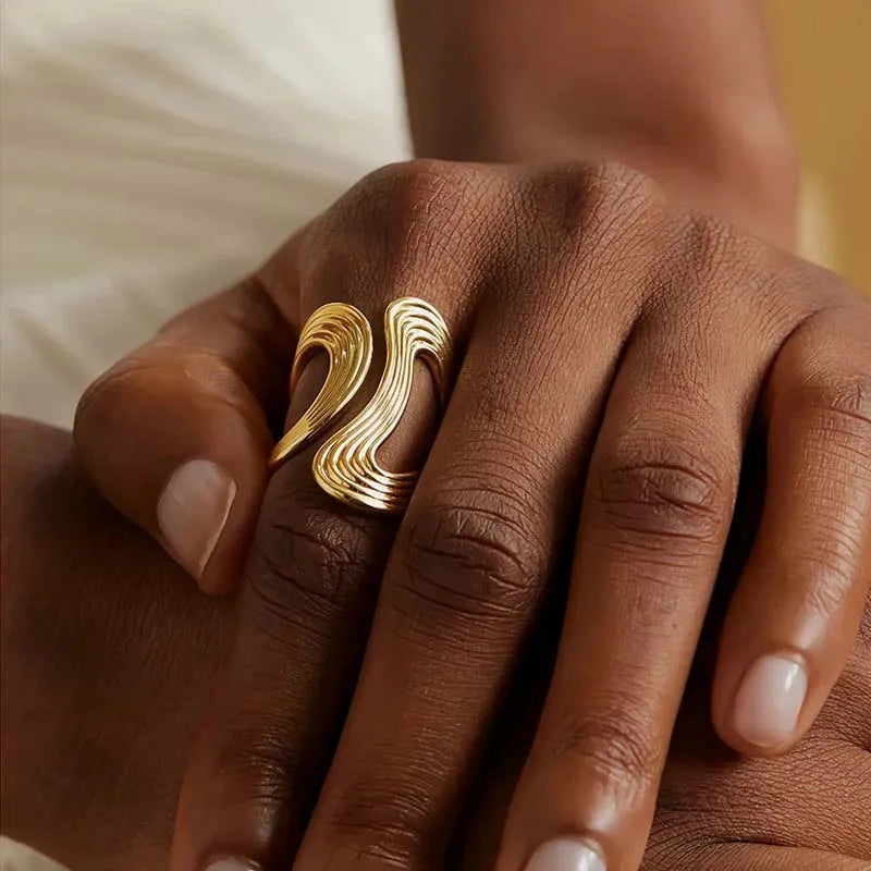 Bold Lines Open Ring