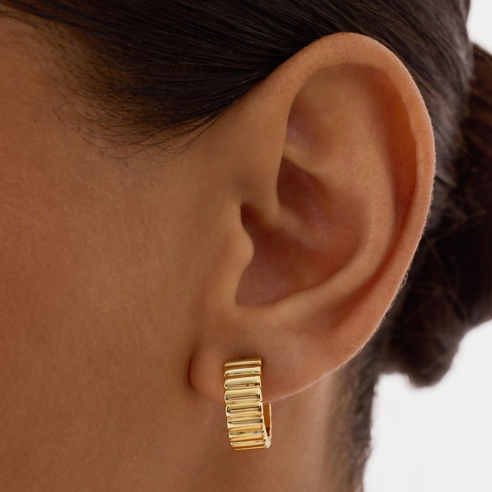 Hoop Huggie Earrings