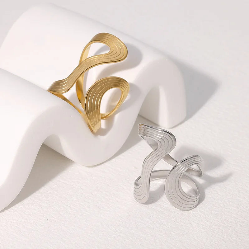 Bold Lines Open Ring