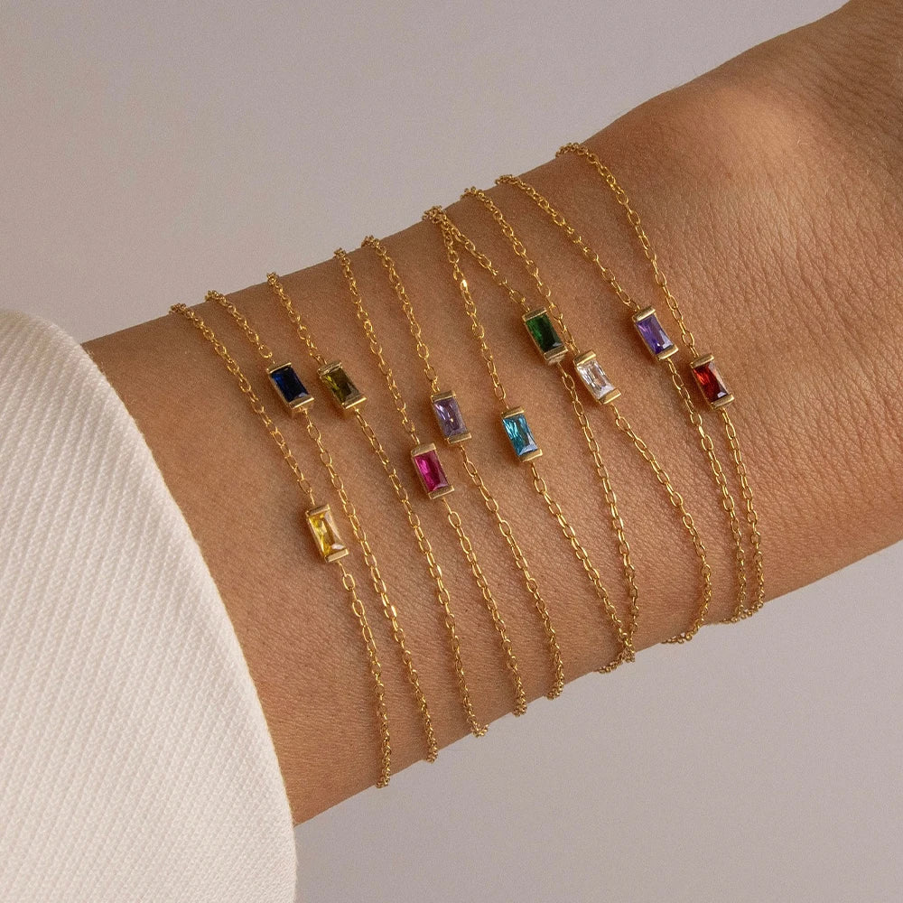 Colorful Stone Charm Bracelet