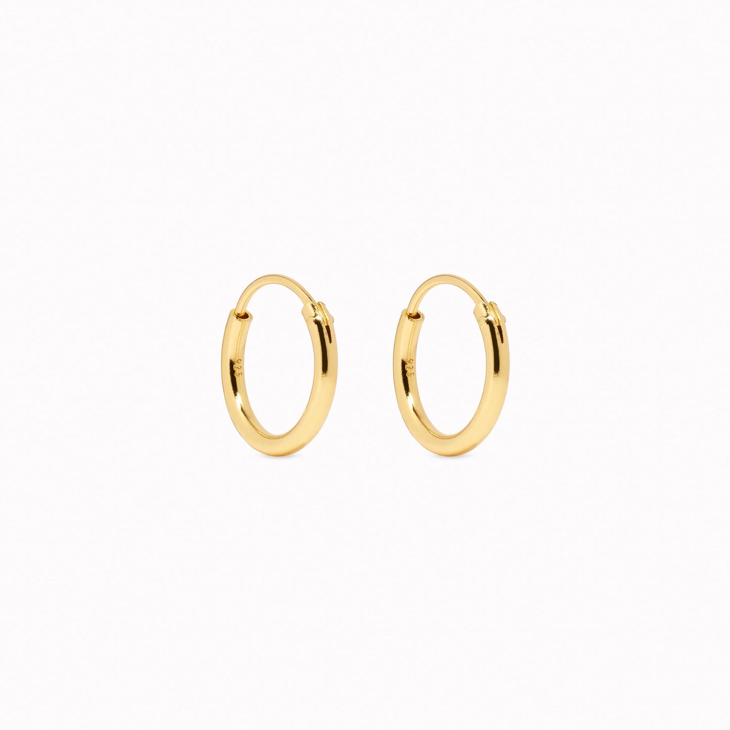 Gold Hoop Earrings 12mm - Rebecca