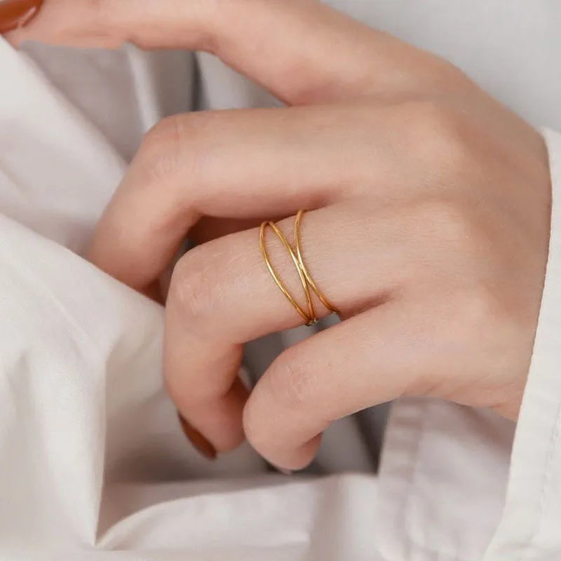 Fine Layers Gold Ring