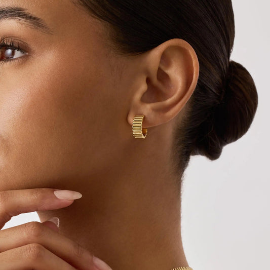 Hoop Huggie Earrings